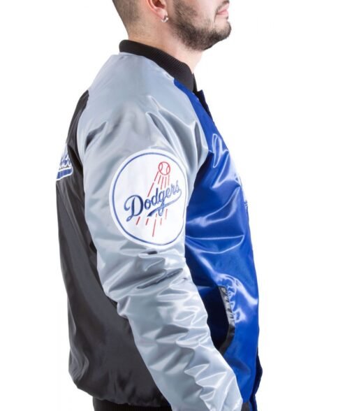 Varsity Los Angeles Dodgers Satin Tri-Color Jacket - Image 7