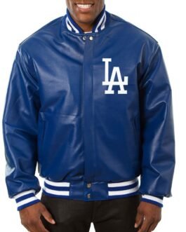 Varsity Los Angeles Dodgers Royal Blue Leather Jacket