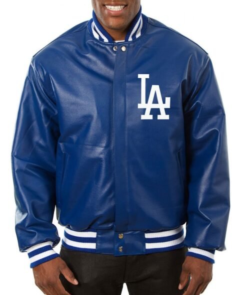 Varsity Los Angeles Dodgers Royal Blue Leather Jacket