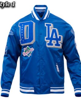LA Dodgers Mashup Classic Rib Satin Jacket
