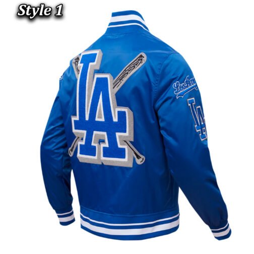 LA Dodgers Mashup Classic Rib Satin Jacket - Image 10
