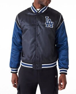LA Dodgers Navy and Blue Satin Jacket
