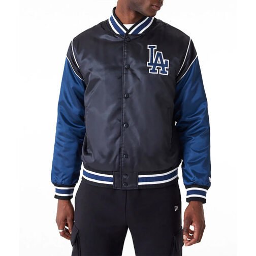 LA Dodgers Navy and Blue Satin Jacket