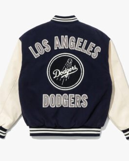 LA Dodgers Navy Varsity Baseball Jacket