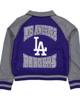 LA Dodgers Royal and Gray Throwback Jacket