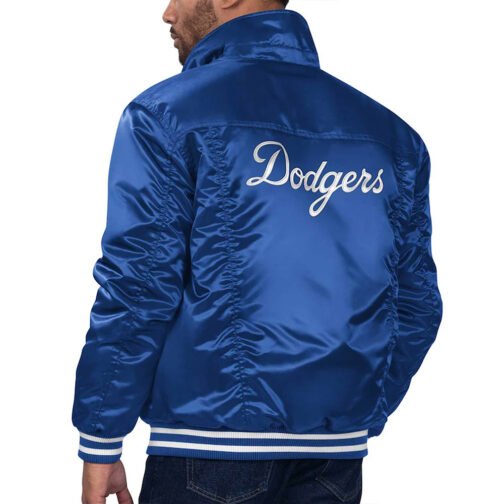 LA Dodgers Royal Silver Tab Trucker Jacket - Image 2