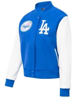 LA Dodgers Royal Varsity Wool/leather Jacket