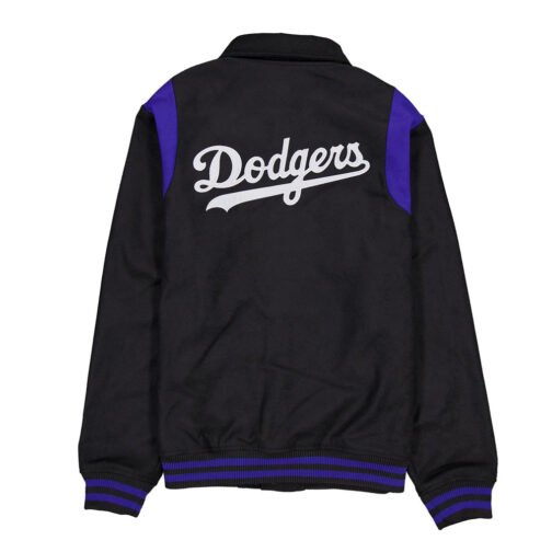 Los Angeles Dodgers Sport Night Teddy Varsity Jacket - Image 2