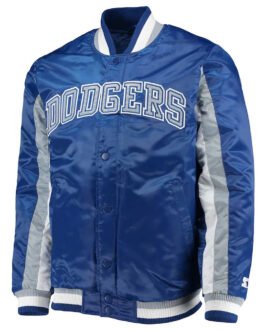 The Ace LA Dodgers Satin Royal Blue Jacket