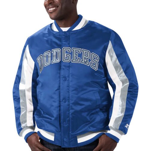 The Ace LA Dodgers Satin Royal Blue Jacket - Image 4