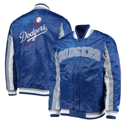 The Ace LA Dodgers Satin Royal Blue Jacket - Image 3