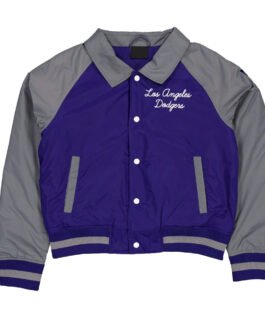 LA Dodgers Royal and Gray Throwback Jacket