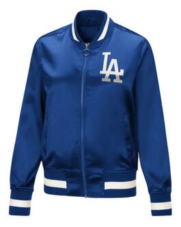LA Dodgers Touch Blue Satin Jacket