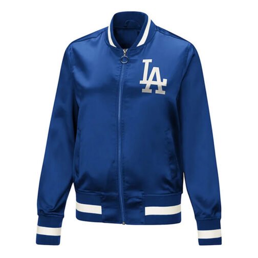 LA Dodgers Touch Blue Satin Jacket