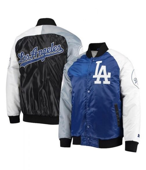 Varsity Los Angeles Dodgers Satin Tri-Color Jacket - Image 9