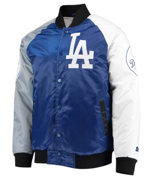 Varsity Los Angeles Dodgers Satin Tri-Color Jacket - Image 3