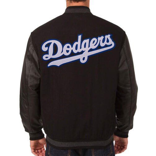Varsity LA Dodgers Black Jacket - Image 2