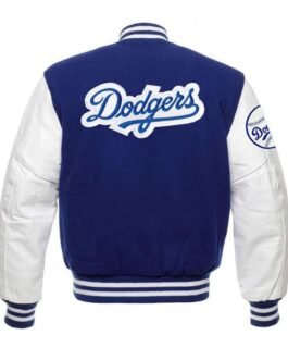 LA Dodgers Blue and White Varsity Jacket