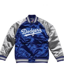 Los Angeles Dodger LA Dallas Blue and Grey Satin Jacket