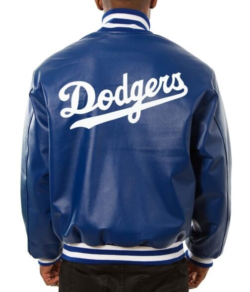 Varsity Los Angeles Dodgers Royal Blue Leather Jacket - Image 2