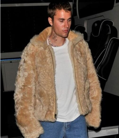 Justin Bieber Los Angeles Beige Jacket - Image 3