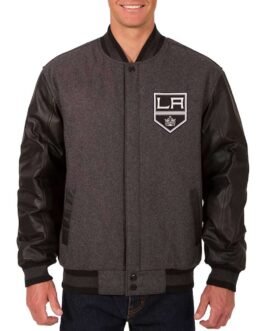 LA Kings Varsity Black and Charcoal Jacket
