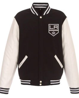 LA Kings Varsity Black and White Jacket