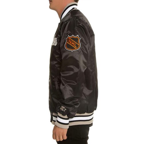 NHL Los Angeles Kings Black Satin Jacket - Image 3