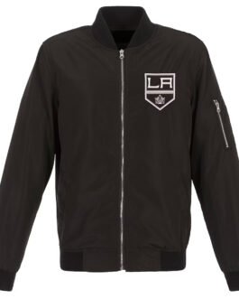 LA Kings Bomber Black Lightweight Nylon Jacket