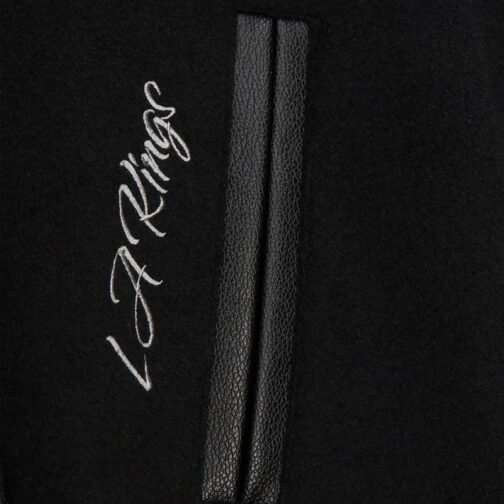 LA Kings Black Out Team Logo Varsity Jacket - Image 4