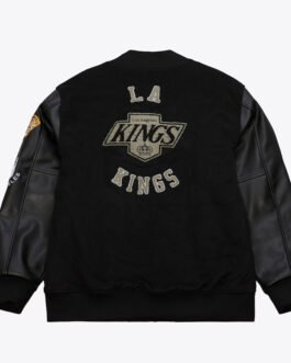 LA Kings Black Out Team Logo Varsity Jacket