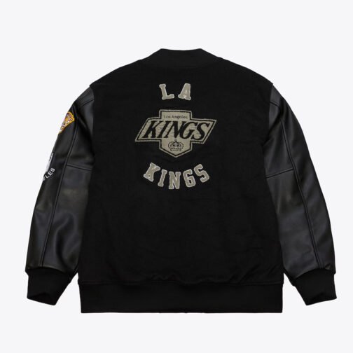 LA Kings Black Out Team Logo Varsity Jacket - Image 2