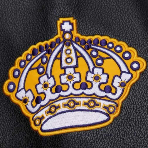 LA Kings Black Out Team Logo Varsity Jacket - Image 5