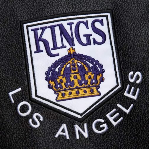 LA Kings Black Out Team Logo Varsity Jacket - Image 6