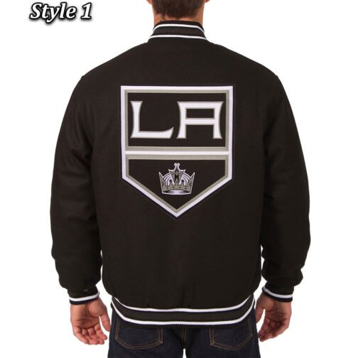 Varsity Los Angeles Kings Black Wool Jacket - Image 3