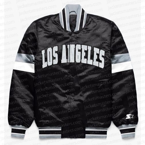 LA Kings Home Game Black Varsity Satin Jacket