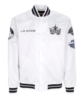 LA Kings Hometown Lightweight White Satin Jacket