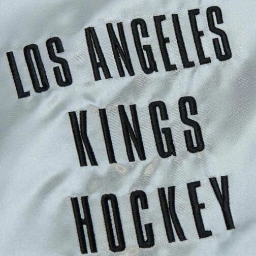 LA Kings Team OG 2.0 Silver Satin Jacket - Image 4