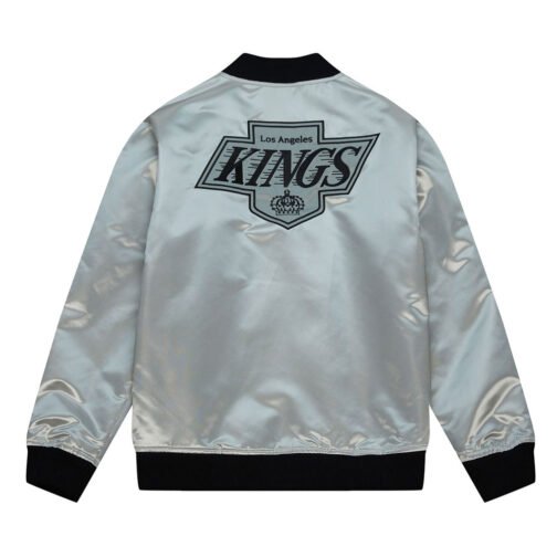 LA Kings Team OG 2.0 Silver Satin Jacket - Image 2