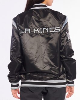 Los Angeles Kings Teddy Black Satin Jacket