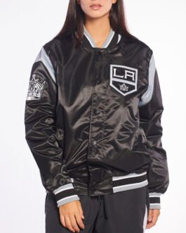 Los Angeles Kings Teddy Black Satin Jacket