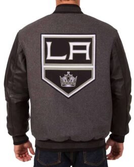 LA Kings Varsity Black and Charcoal Jacket