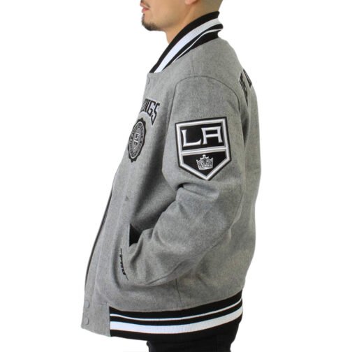 LA Kings Gray Varsity Wool Jacket - Image 5
