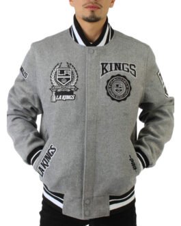 LA Kings Gray Varsity Wool Jacket