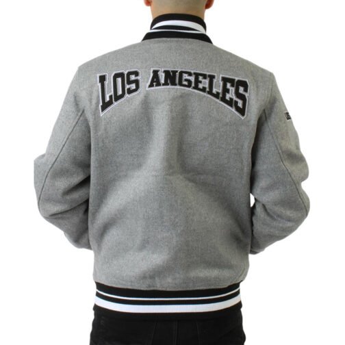 LA Kings Gray Varsity Wool Jacket - Image 2
