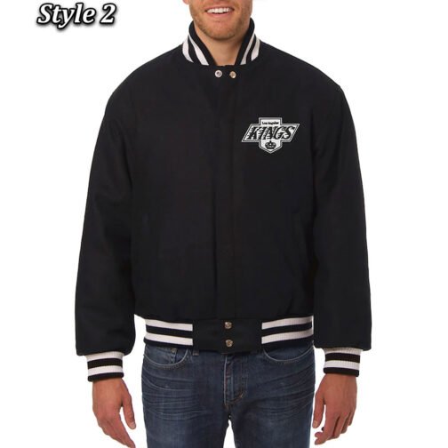 Varsity Los Angeles Kings Black Wool Jacket - Image 2