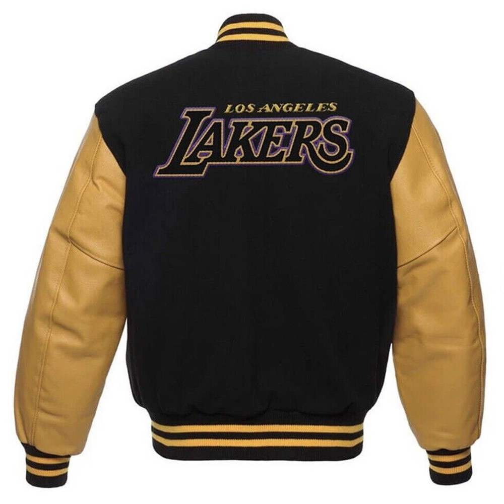 Los Angeles Lakers Black/Gold Varsity Jacket - Image 2
