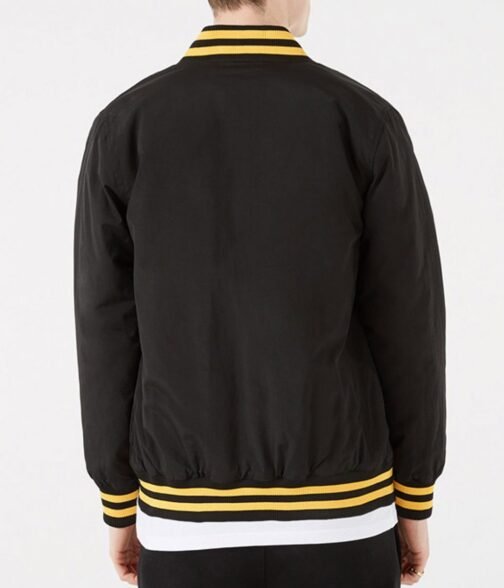 LA Lakers Black Patch Logo Jacket - Image 2