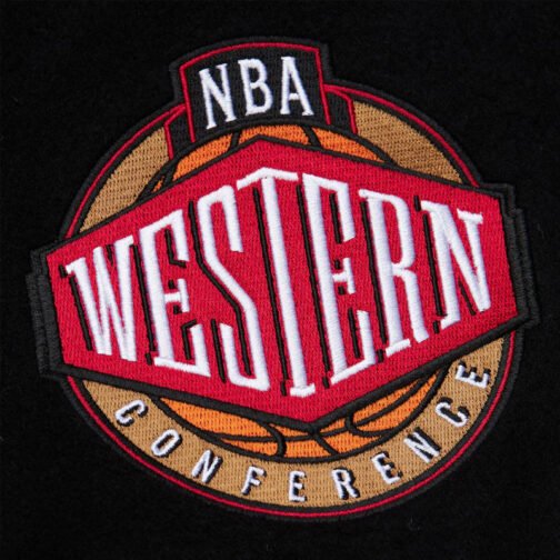 LA Lakers Black Out Vintage Logo Varsity Jacket - Image 5