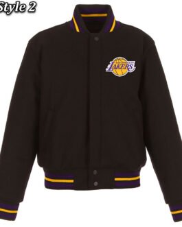 Varsity Los Angeles Lakers Black Wool Jacket